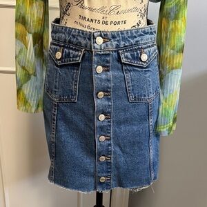 ZARA TRF - Trafaluc - Denim Button-Front Skirt Size SMALL